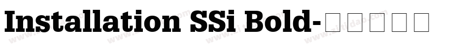 Installation SSi Bold字体转换